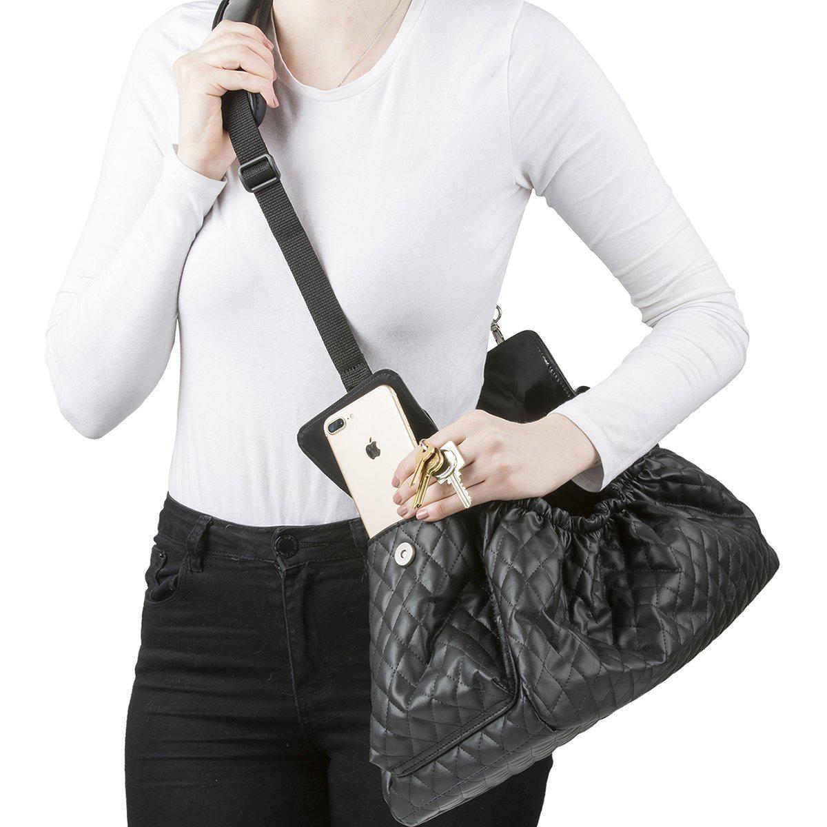 Petote Gigi Sling Dog Carrier Black Quilted