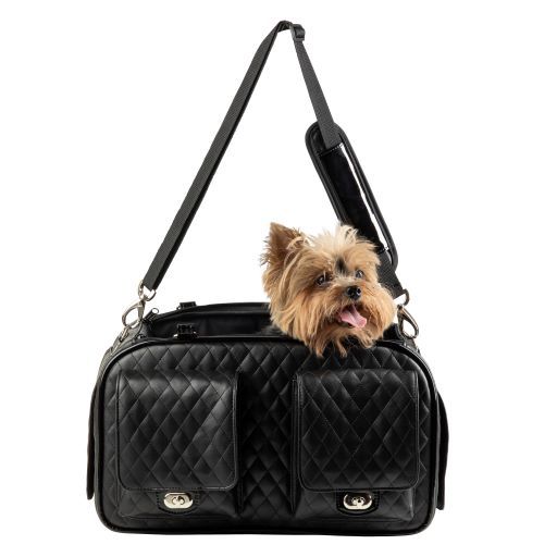 Petote Marlee 2 Dog Carrier Black Quilted