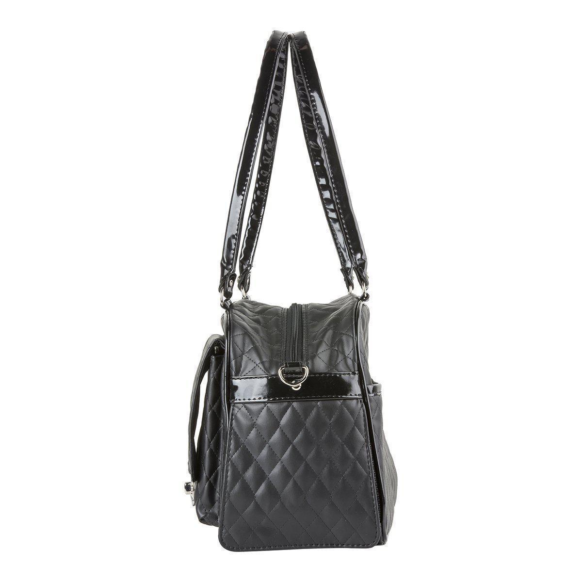 Petote Marlee Dog Carrier Black Quilted