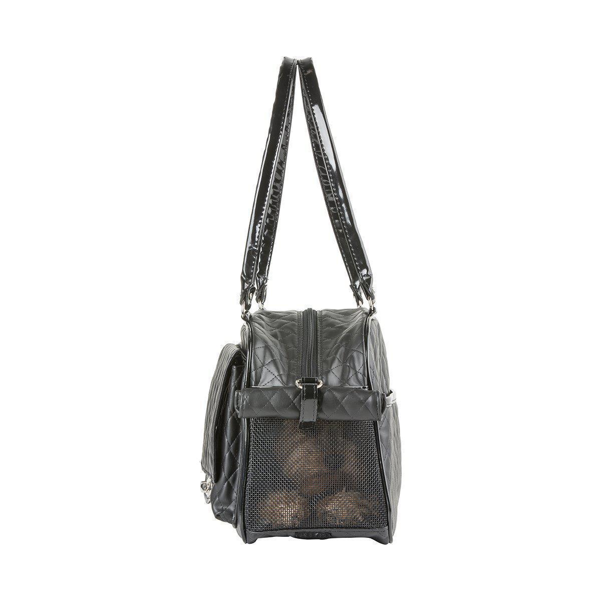 Petote Marlee Dog Carrier Black Quilted