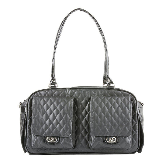 Petote Marlee Dog Carrier Black Quilted